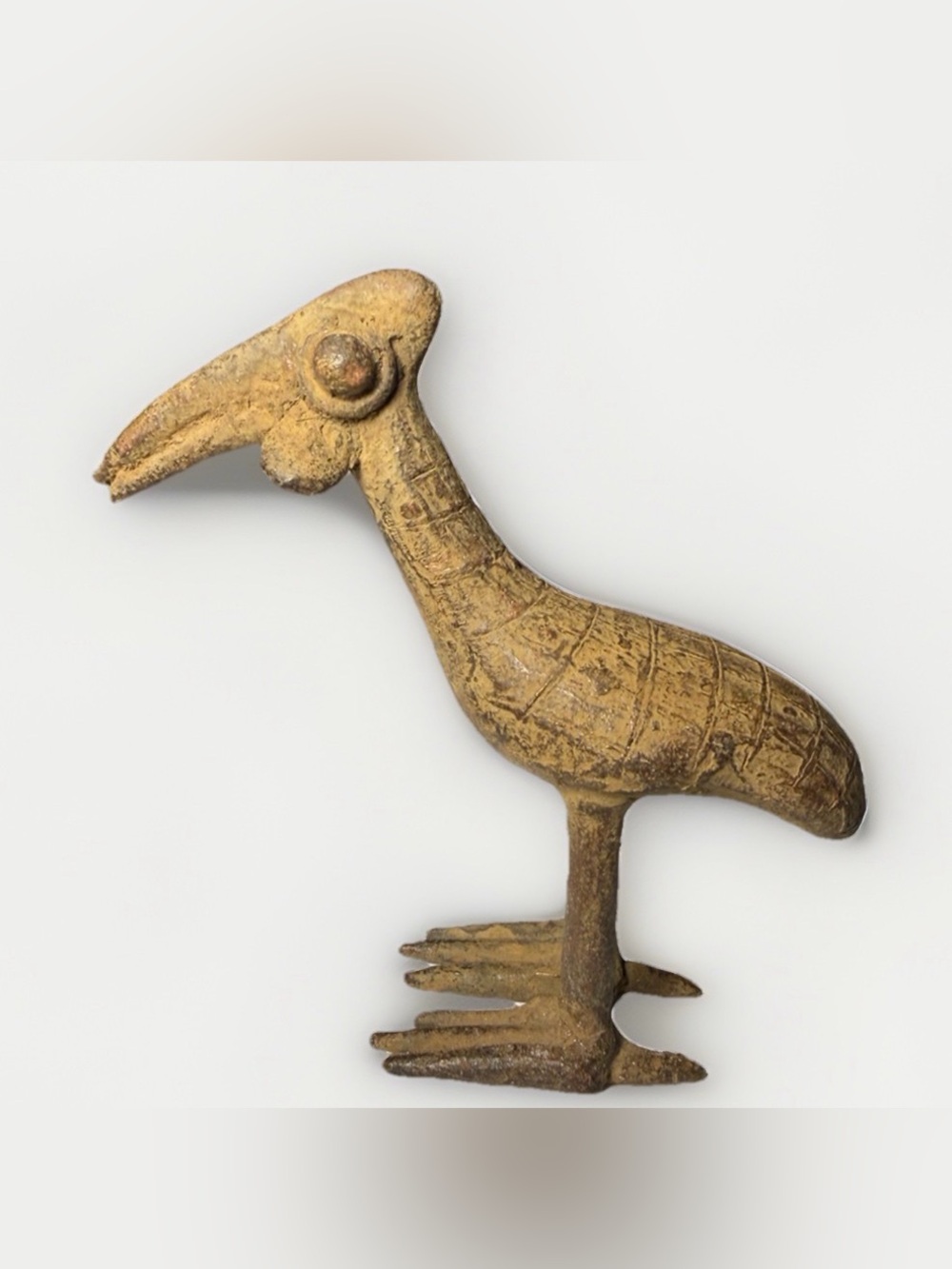 Vintage African bronze kori bustard